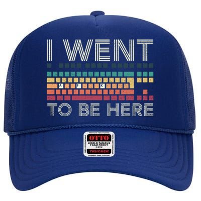 Funny Pc Gamer I Went Afk To Be Here Away From Keyboard Gift High Crown Mesh Back Trucker Hat