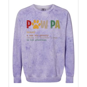 Funny Pawpa Grand Paw Grandpa Dog Dad Definition Fathers Day Colorblast Crewneck Sweatshirt