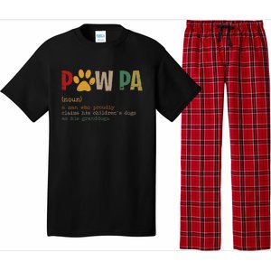 Funny Pawpa Grand Paw Grandpa Dog Dad Definition Fathers Day Pajama Set