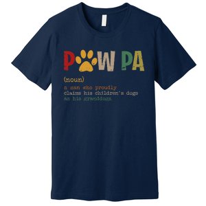 Funny Pawpa Grand Paw Grandpa Dog Dad Definition Fathers Day Premium T-Shirt