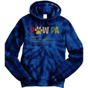 Funny Pawpa Grand Paw Grandpa Dog Dad Definition Fathers Day Tie Dye Hoodie