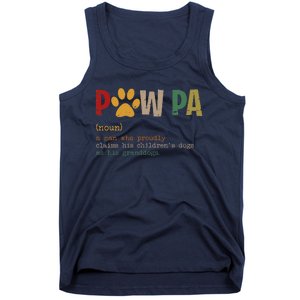 Funny Pawpa Grand Paw Grandpa Dog Dad Definition Fathers Day Tank Top