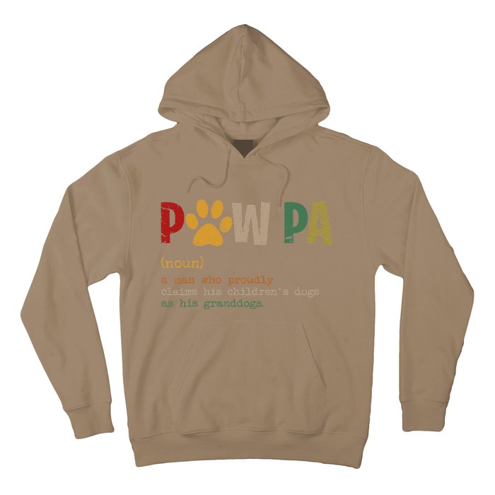 Funny Pawpa Grand Paw Grandpa Dog Dad Definition Fathers Day Hoodie