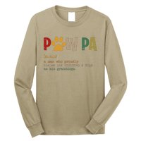 Funny Pawpa Grand Paw Grandpa Dog Dad Definition Fathers Day Long Sleeve Shirt