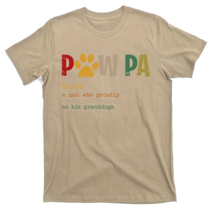 Funny Pawpa Grand Paw Grandpa Dog Dad Definition Fathers Day T-Shirt