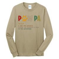 Funny Pawpa Grand Paw Grandpa Dog Dad Definition Fathers Day Tall Long Sleeve T-Shirt