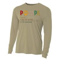 Funny Pawpa Grand Paw Grandpa Dog Dad Definition Fathers Day Cooling Performance Long Sleeve Crew