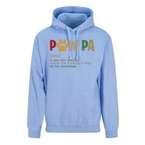 Funny Pawpa Grand Paw Grandpa Dog Dad Definition Fathers Day Unisex Surf Hoodie