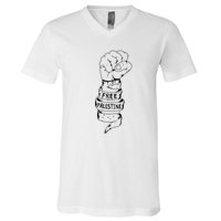 Free Palestine Gaza Palestinian V-Neck T-Shirt