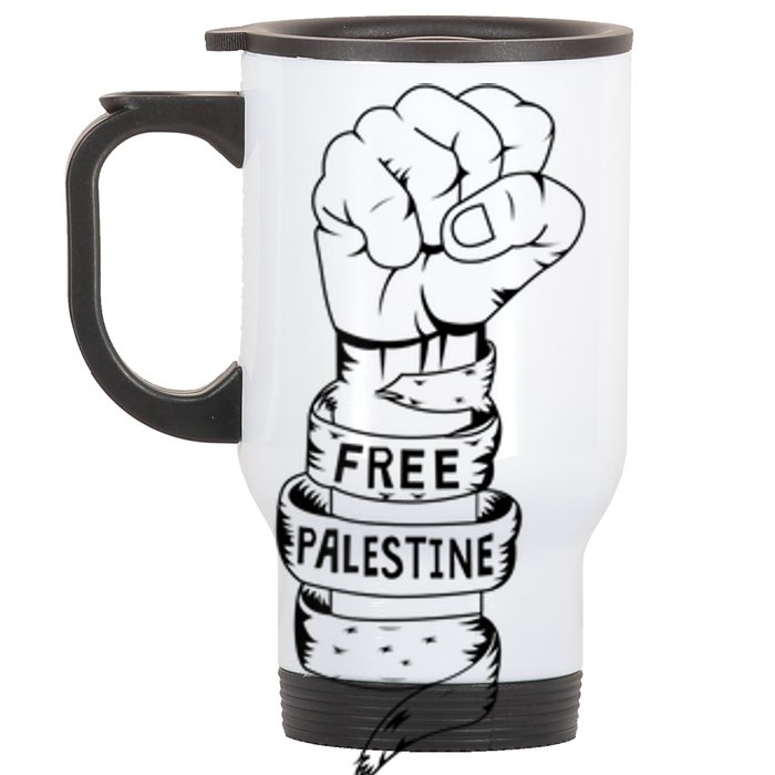 Free Palestine Gaza Palestinian Stainless Steel Travel Mug