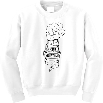 Free Palestine Gaza Palestinian Kids Sweatshirt