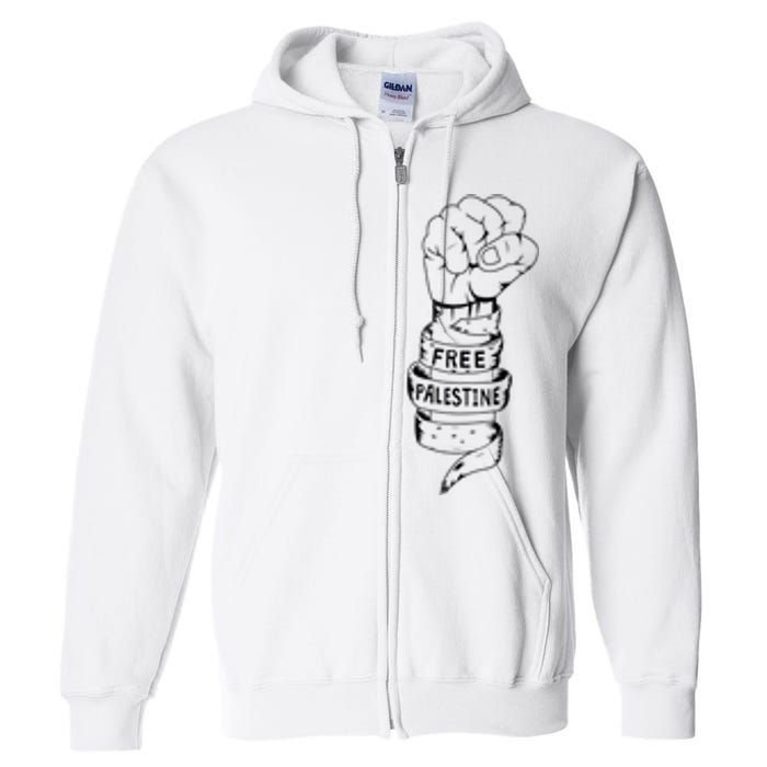 Free Palestine Gaza Palestinian Full Zip Hoodie