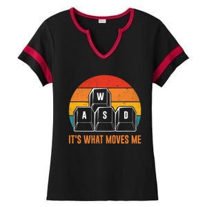 Funny Pc Gamer Computer Nerd Gift Wasd Its What Moves Me Meaningful Gift Ladies Halftime Notch Neck Tee