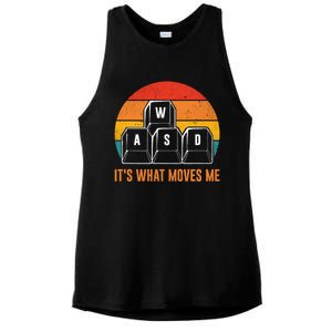 Funny Pc Gamer Computer Nerd Gift Wasd Its What Moves Me Meaningful Gift Ladies PosiCharge Tri-Blend Wicking Tank