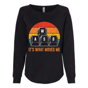 Funny Pc Gamer Computer Nerd Gift Wasd Its What Moves Me Meaningful Gift Womens California Wash Sweatshirt