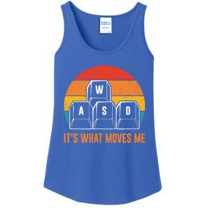 Funny Pc Gamer Computer Nerd Gift Wasd Its What Moves Me Meaningful Gift Ladies Essential Tank