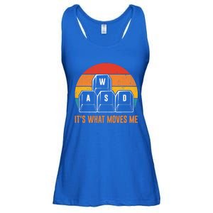 Funny Pc Gamer Computer Nerd Gift Wasd Its What Moves Me Meaningful Gift Ladies Essential Flowy Tank