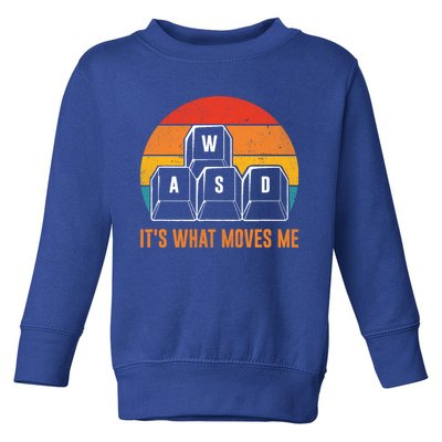 Funny Pc Gamer Computer Nerd Gift Wasd Its What Moves Me Meaningful Gift Toddler Sweatshirt