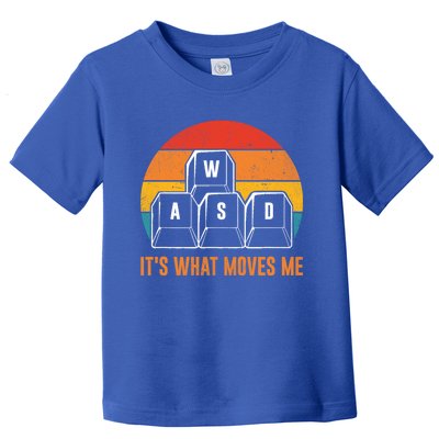 Funny Pc Gamer Computer Nerd Gift Wasd Its What Moves Me Meaningful Gift Toddler T-Shirt