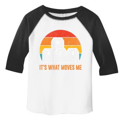 Funny Pc Gamer Computer Nerd Gift Wasd Its What Moves Me Meaningful Gift Toddler Fine Jersey T-Shirt