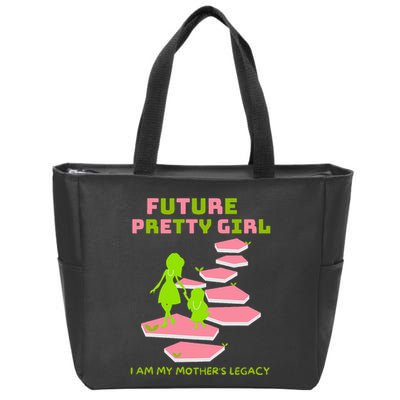 Future Pretty Girl First Black Sorority Zip Tote Bag