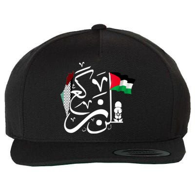 Free Palestine Gaza Palestinian Wool Snapback Cap