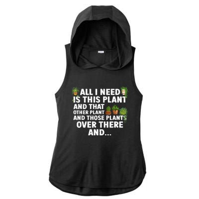 Funny Plant Gardening Garden Plant Lovers Ladies PosiCharge Tri-Blend Wicking Draft Hoodie Tank