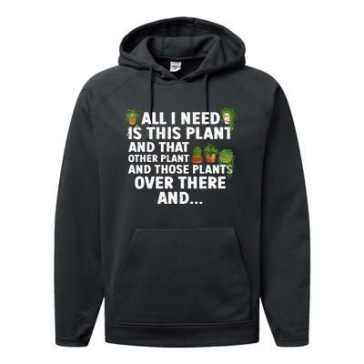 Funny Plant Gardening Garden Plant Lovers Performance Fleece Hoodie