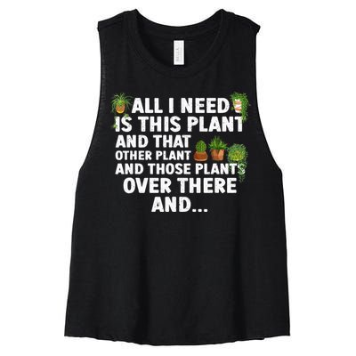 Funny Plant Gardening Garden Plant Lovers Women's Racerback Cropped Tank