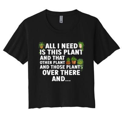 Funny Plant Gardening Garden Plant Lovers Women's Crop Top Tee