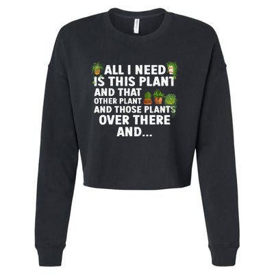 Funny Plant Gardening Garden Plant Lovers Cropped Pullover Crew