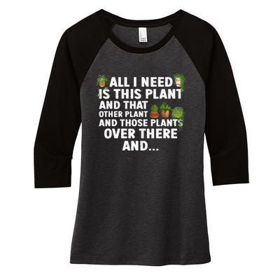 Funny Plant Gardening Garden Plant Lovers Women's Tri-Blend 3/4-Sleeve Raglan Shirt