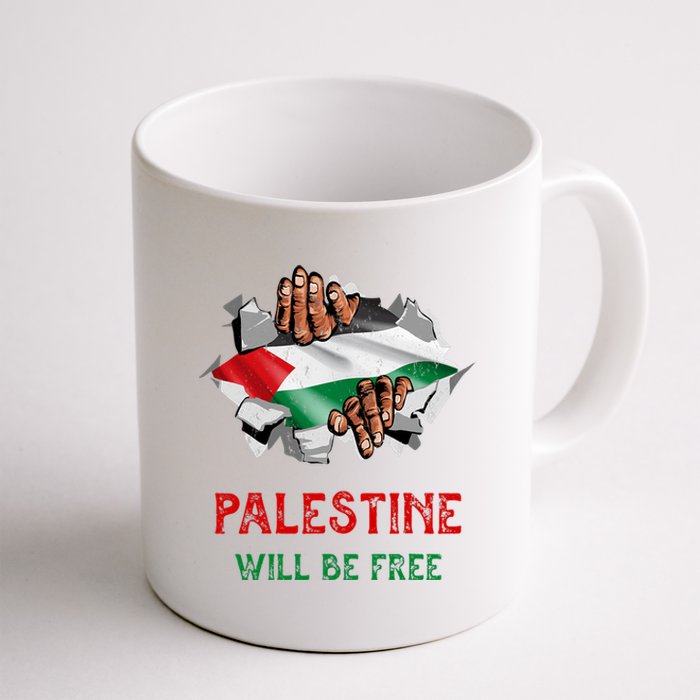 Free Palestine Gaza Flag Arabic Freedom Distressed Vintage Coffee Mug