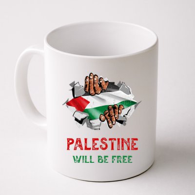 Free Palestine Gaza Flag Arabic Freedom Distressed Vintage Coffee Mug