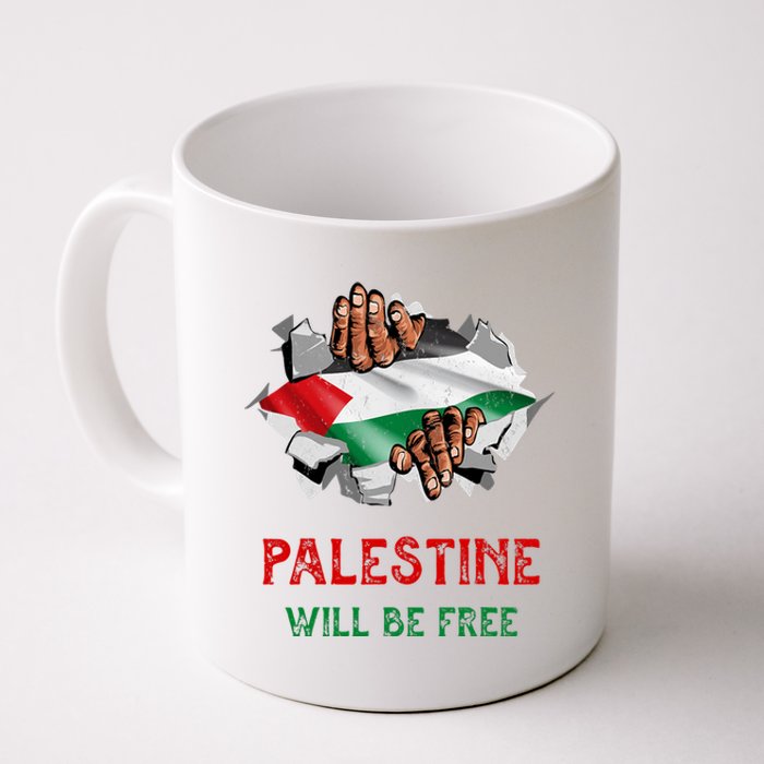 Free Palestine Gaza Flag Arabic Freedom Distressed Vintage Coffee Mug