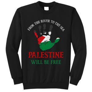 Free Palestine Gaza Flag Arabic Palestine Will Be Free Sweatshirt