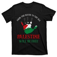 Free Palestine Gaza Flag Arabic Palestine Will Be Free T-Shirt