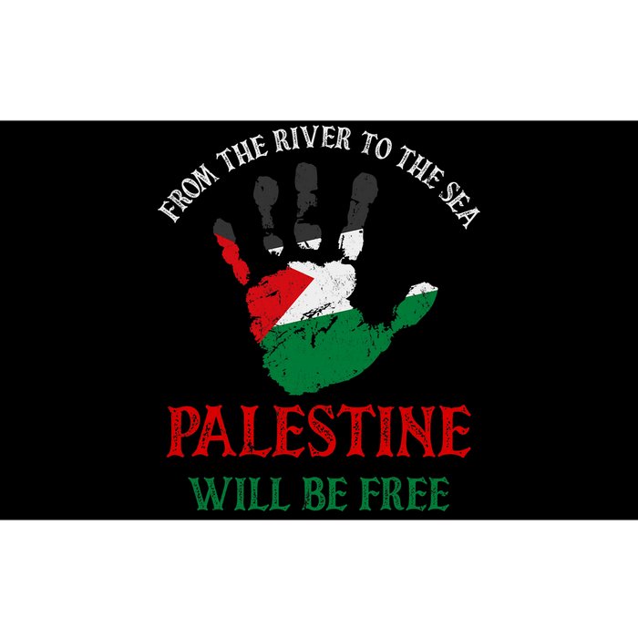 Free Palestine Gaza Flag Arabic Palestine Will Be Free Bumper Sticker