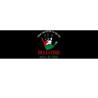 Free Palestine Gaza Flag Arabic Palestine Will Be Free Bumper Sticker