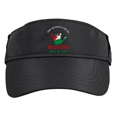 Free Palestine Gaza Flag Arabic Palestine Will Be Free Adult Drive Performance Visor