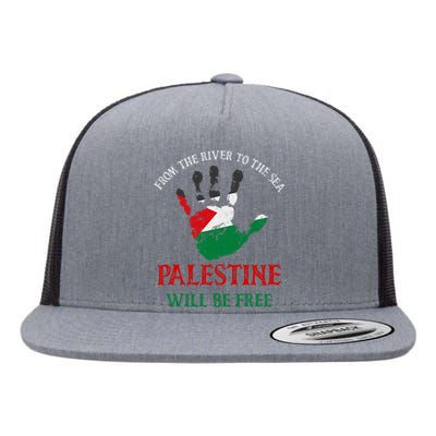 Free Palestine Gaza Flag Arabic Palestine Will Be Free Flat Bill Trucker Hat