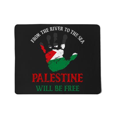 Free Palestine Gaza Flag Arabic Palestine Will Be Free Mousepad