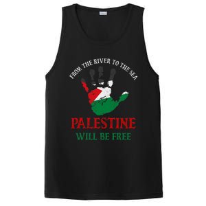 Free Palestine Gaza Flag Arabic Palestine Will Be Free PosiCharge Competitor Tank