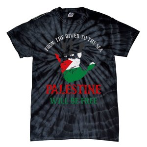 Free Palestine Gaza Flag Arabic Palestine Will Be Free Tie-Dye T-Shirt