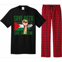 Free Palestine Gaza Flag Arabic Freedom Distressed Vintage Pajama Set