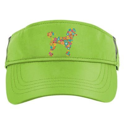 Flower Poodle Gift Adult Drive Performance Visor