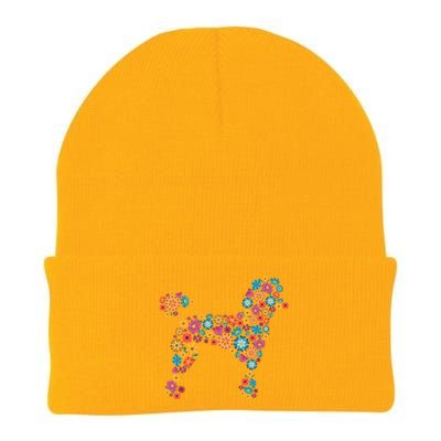 Flower Poodle Gift Knit Cap Winter Beanie