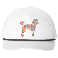 Flower Poodle Gift Snapback Five-Panel Rope Hat