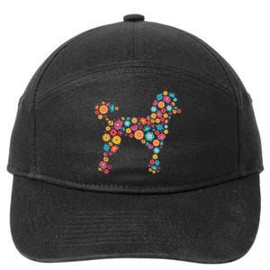 Flower Poodle Gift 7-Panel Snapback Hat