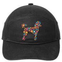 Flower Poodle Gift 7-Panel Snapback Hat